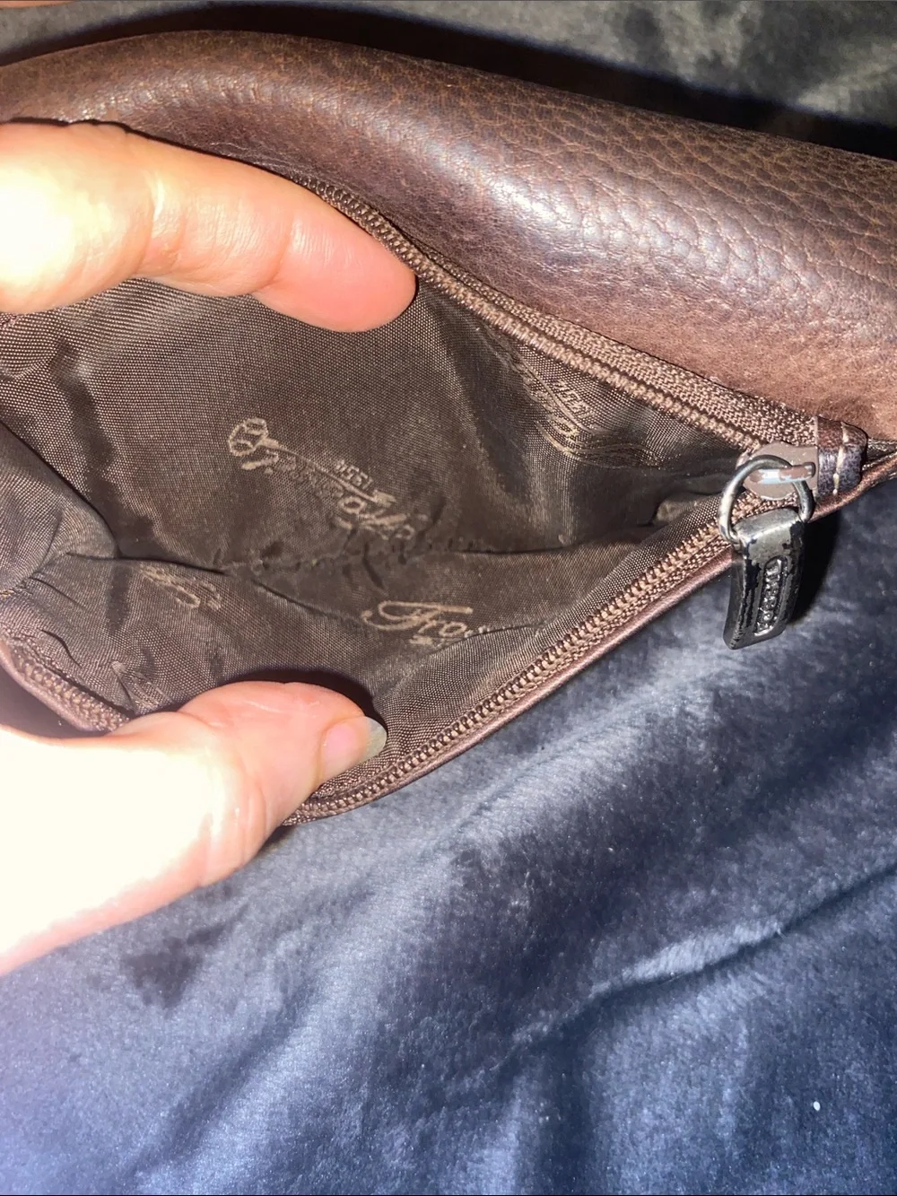 Fossil Brown Leather Trifold Wallet with Front Card Slots